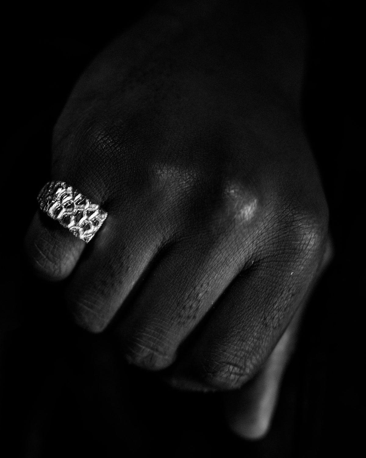 RAW CUT RING - handmade silver