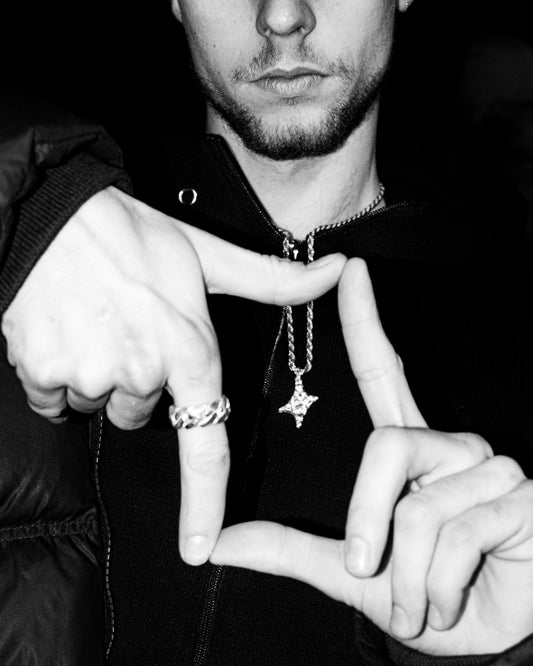 Raw cut star pendant | STERLING SILVER