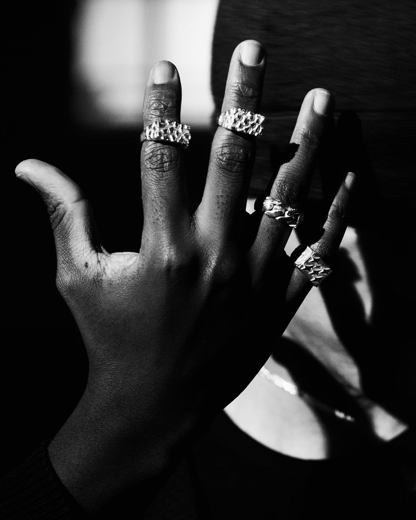 Raw cut ring | STERLING SILVER