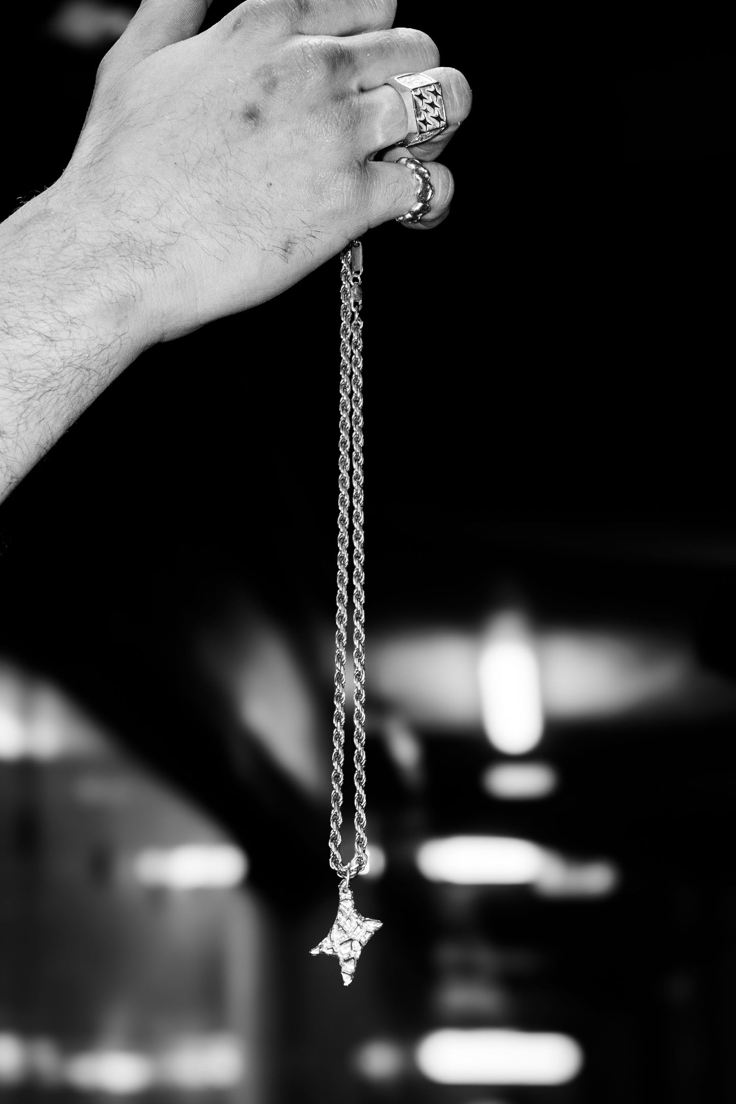 Raw cut star pendant | STERLING SILVER