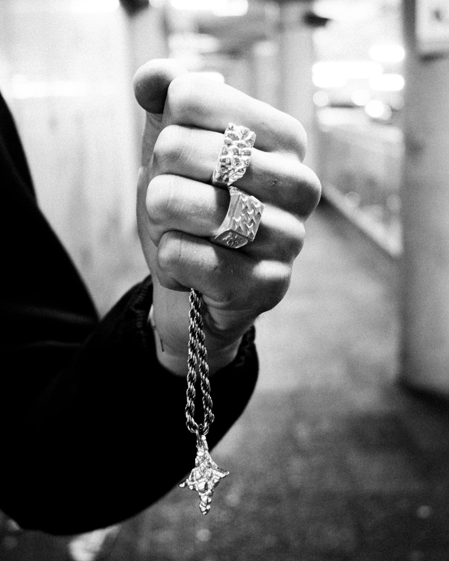 Raw cut star pendant | STERLING SILVER